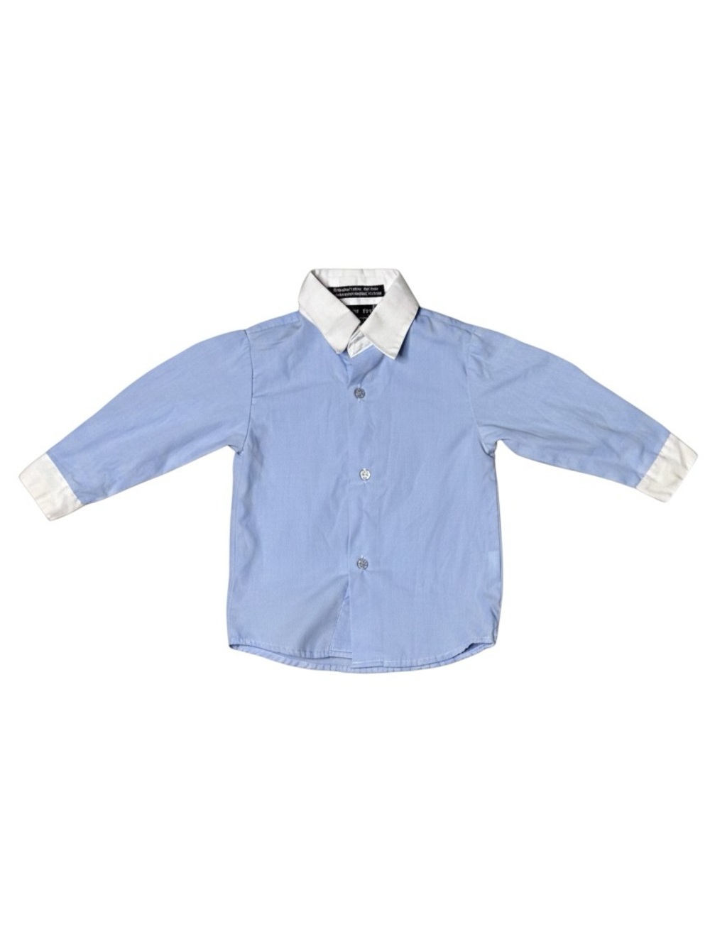 Andrew Fezza Light Blue Button-Down Shirt with White Collar